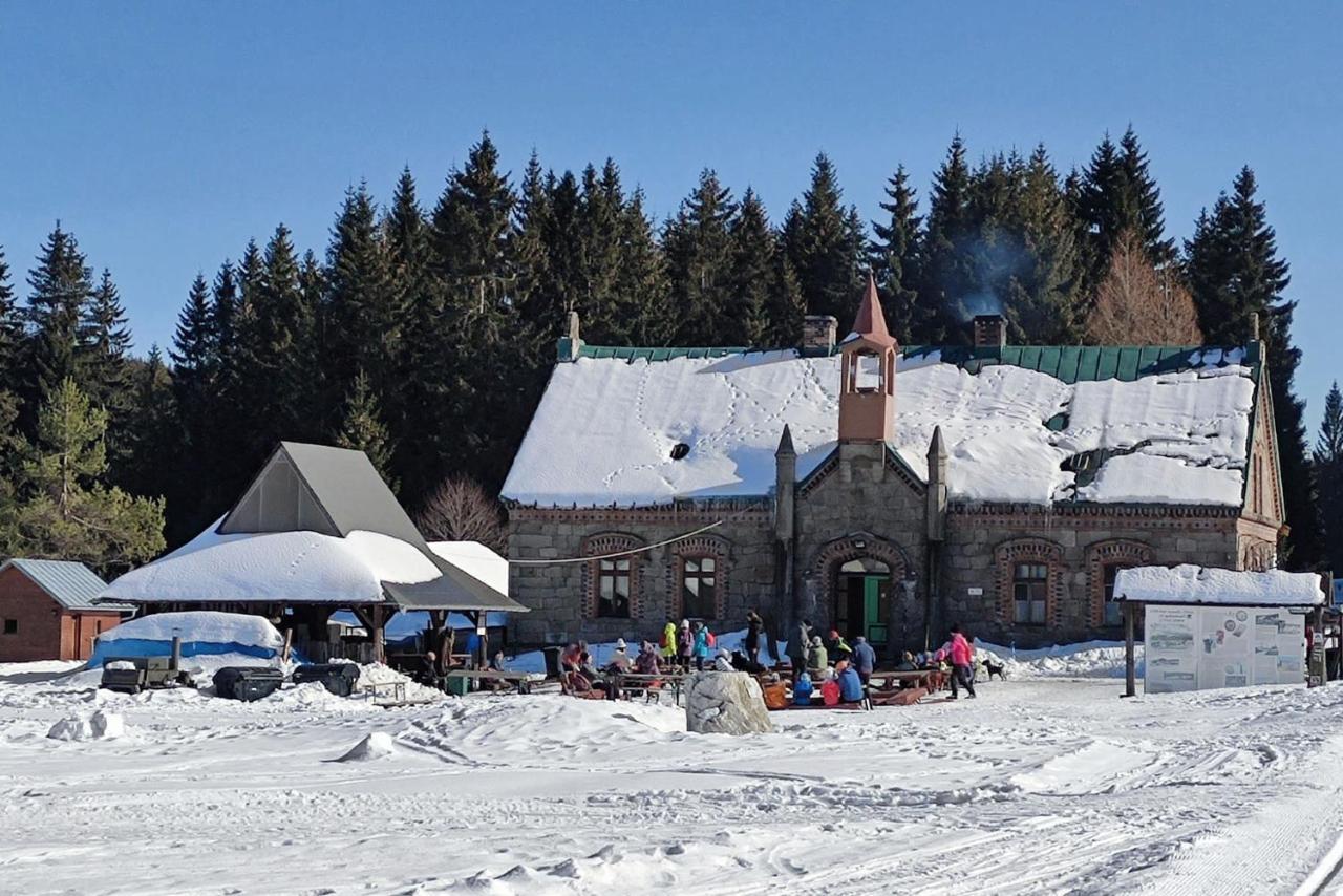 Enjoyharrachov - Atraktivni Slunny Klimatizovany Apartman 14 V Centru Harrachova Se Saunou, Parkovanim, Wifi-Wlan, Sat, Herni Konzoli, Pc S Win 10, Netflix Zdarma A Moznosti Dobijeni Auta S Jedinecnym Vyhledem Na Certovu Horu Se Skokanskymi Mustky Zewnętrze zdjęcie