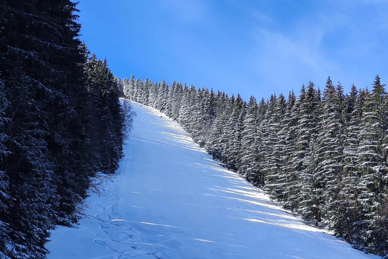 Enjoyharrachov - Atraktivni Slunny Klimatizovany Apartman 14 V Centru Harrachova Se Saunou, Parkovanim, Wifi-Wlan, Sat, Herni Konzoli, Pc S Win 10, Netflix Zdarma A Moznosti Dobijeni Auta S Jedinecnym Vyhledem Na Certovu Horu Se Skokanskymi Mustky Zewnętrze zdjęcie